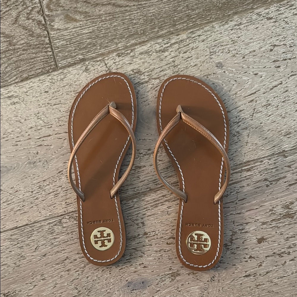 Tory Burch Brown Leather Sandals